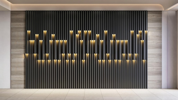 3d rendering unique decorative wall panel interior design