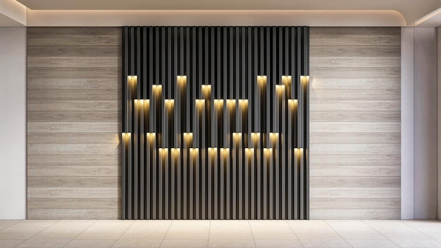 3d rendering unique decorative wall panel interior design