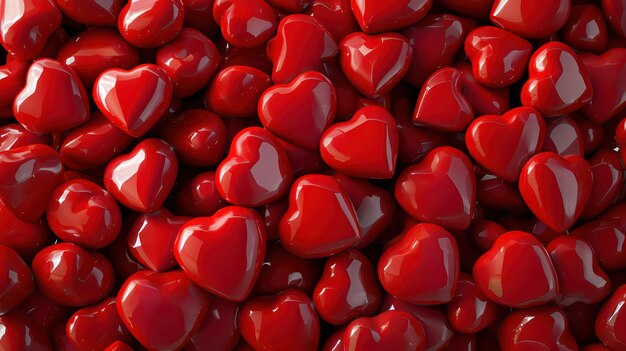 3d rendering for Valentines Day Many hearts pattern