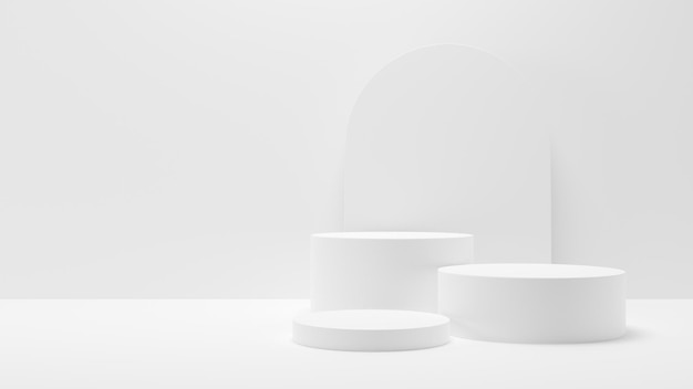 3D-rendering van abstracte vorm podium product achtergrond