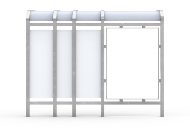 3D-rendering van busshelter