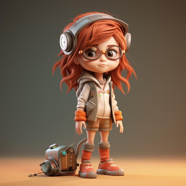 Foto 3d rendering van cartoon personage