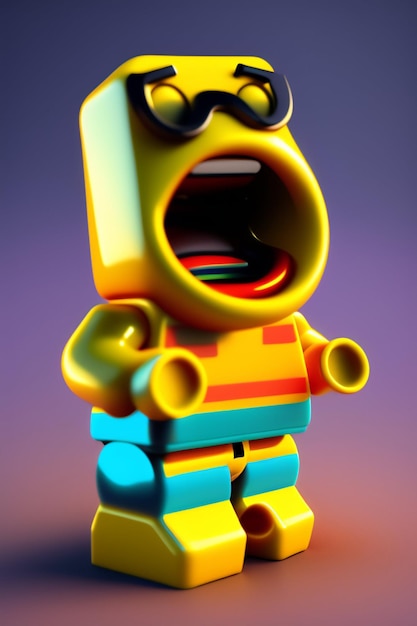 3D-rendering van Emoji-emotiefoto