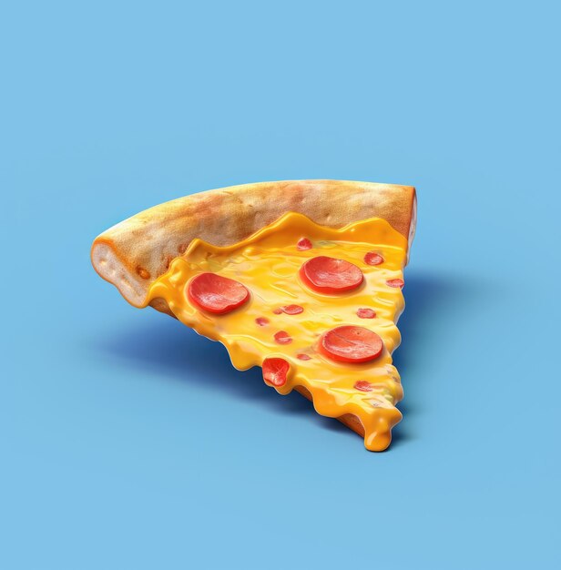 Foto 3d-rendering van pizza