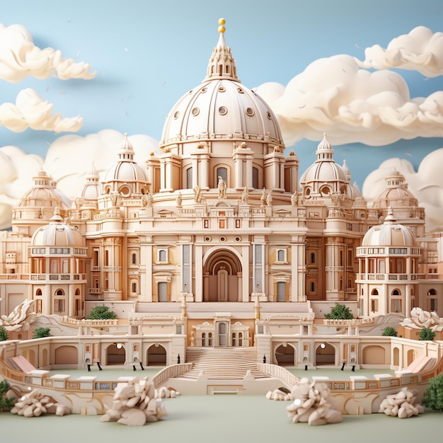 3d rendering of The Vatican City