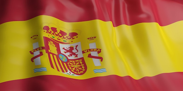 3D-rendering vlag van Spanje