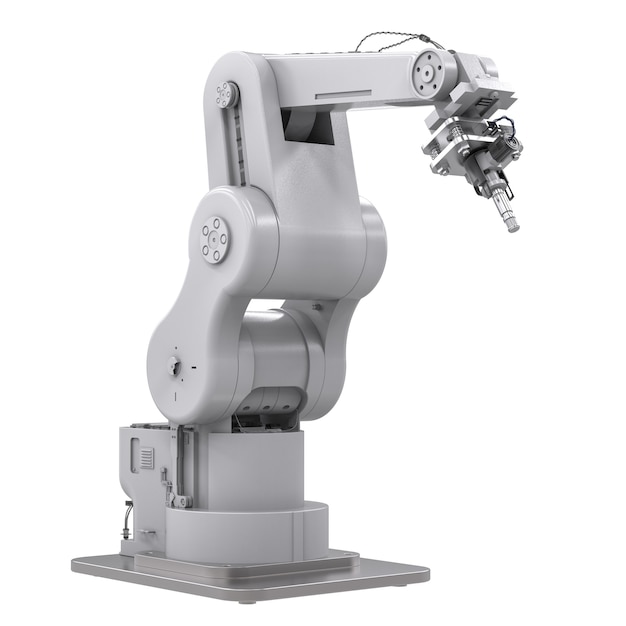 3d rendering welding robotic arm