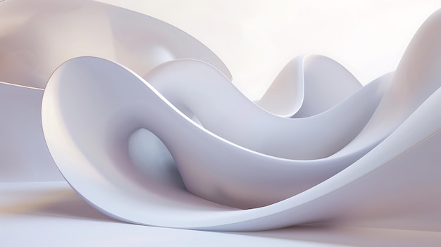 3D-рендеринг белой абстрактной формы