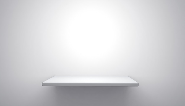 3d rendering of white pedestal for product display