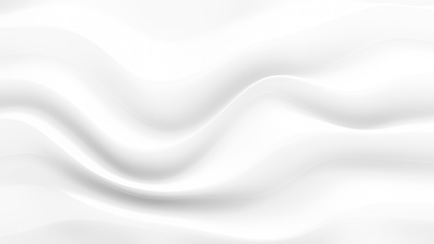 3d rendering of white pleats and swirls