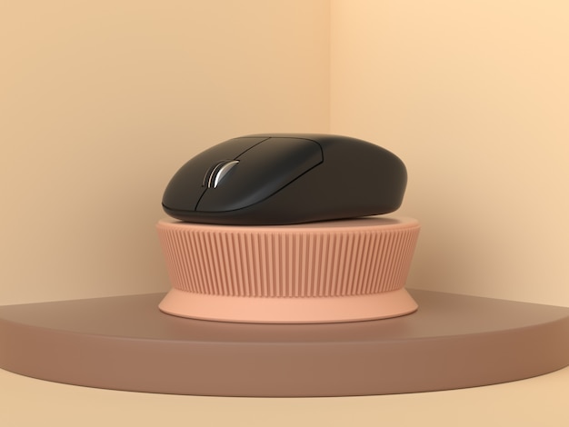 3d rendering wireless computer mouse