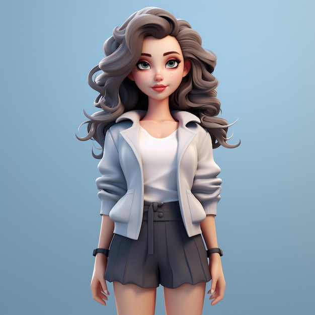 3d rendering of a women outfit ideas