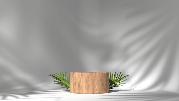 3d rendering of a wooden podium