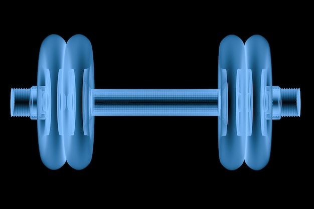 3D-rendering x ray halter geïsoleerd op zwart