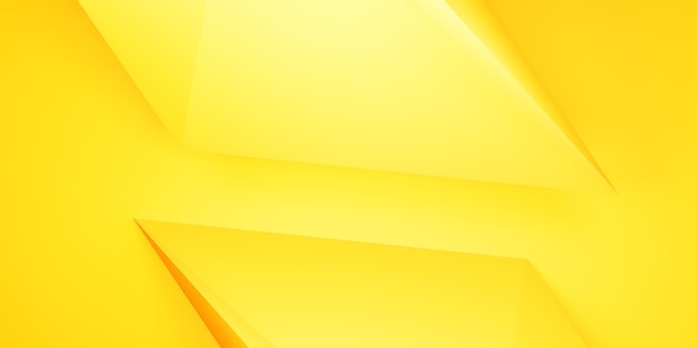 3d rendering of yellow abstract geometric background flash sale banner advertising design