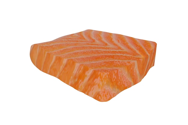 3D-rendering zalm sashimi filet.