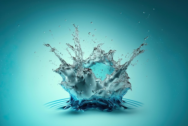 3D-rendering zoet water splash