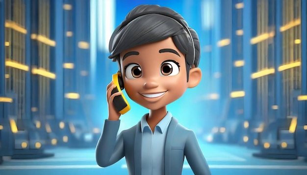 3d rendering of zoom call avatar