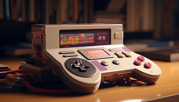 Foto 3d retro game console minimalistisch ontwerp