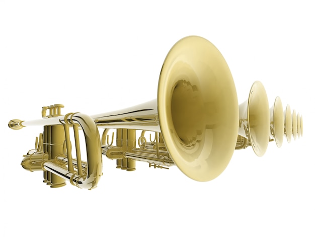 Photo 3d ringing of trumpets