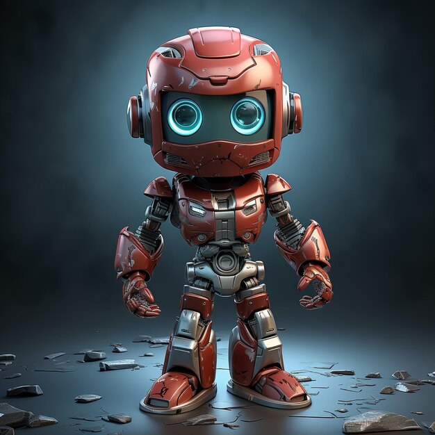 3d Robot cartoon boxer