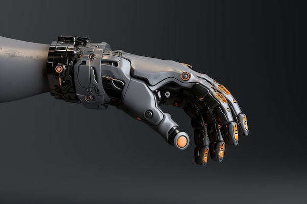 3d robot hand background