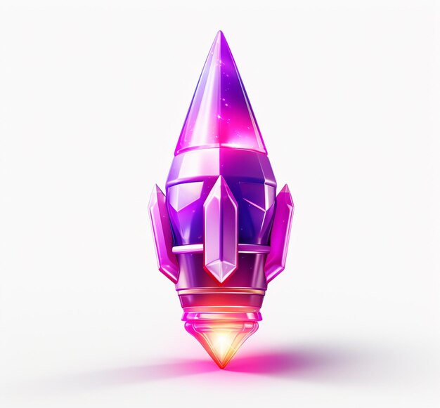 Photo a 3d rocket icon for social media