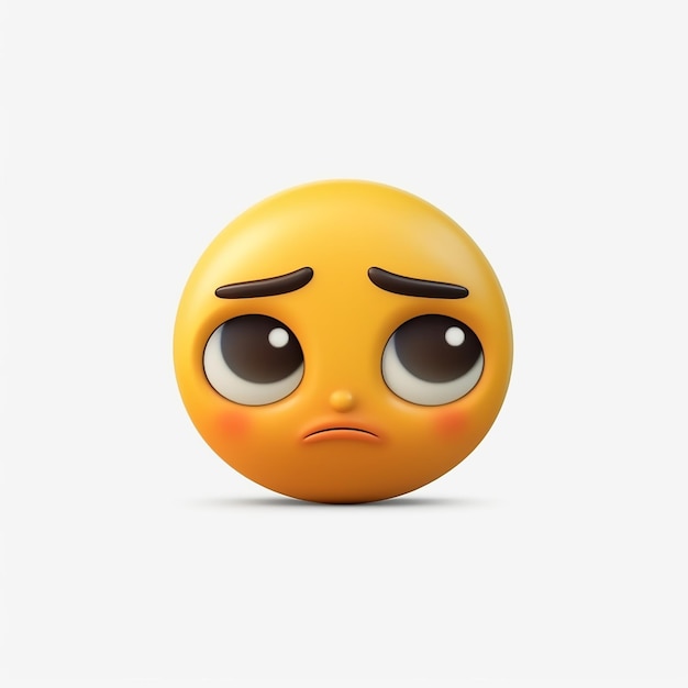 3d sad emoji face smiley