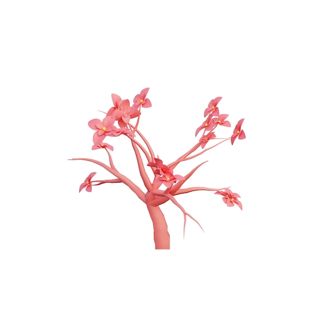 3D Sakura Isolated Icon Illustration Render