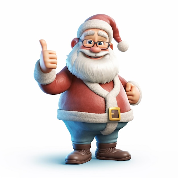 3D персонаж Санта-Клауса