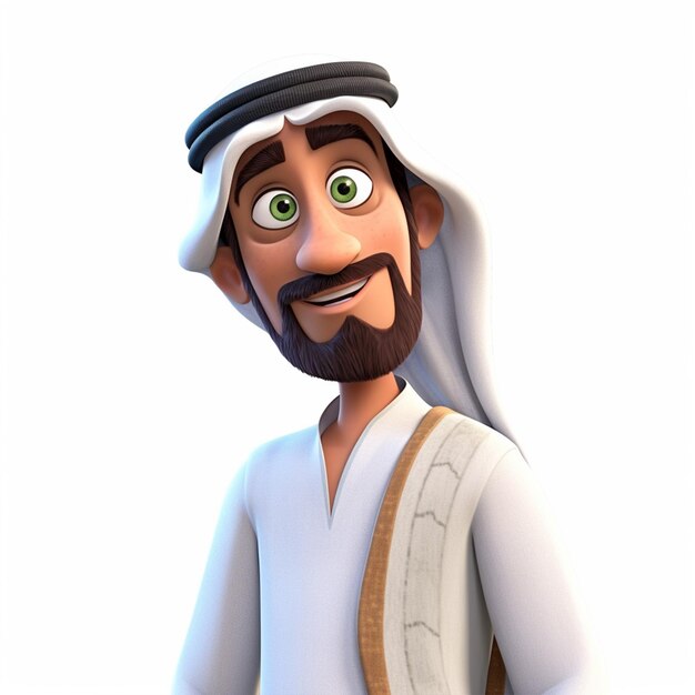 Photo 3d saudi arabia man smile