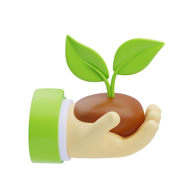 3D Save The Plant Illustration