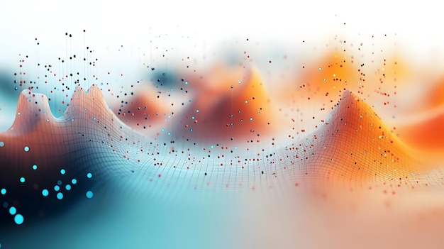 3d scatter plot with floating data points concept as a scatter plot with data points floating slight