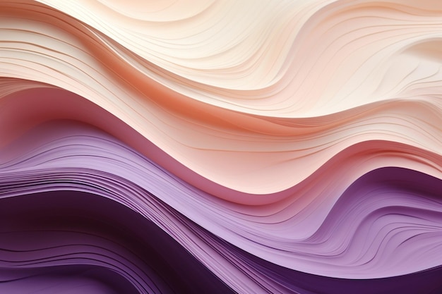 3D Scene Wavy Curves Texture op papieren achtergronden Generatieve AI
