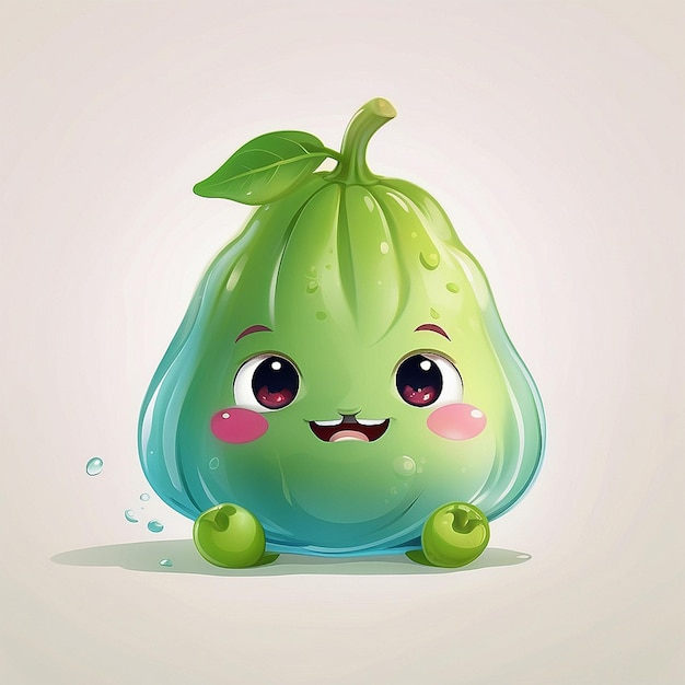 3d schattig chayote personage