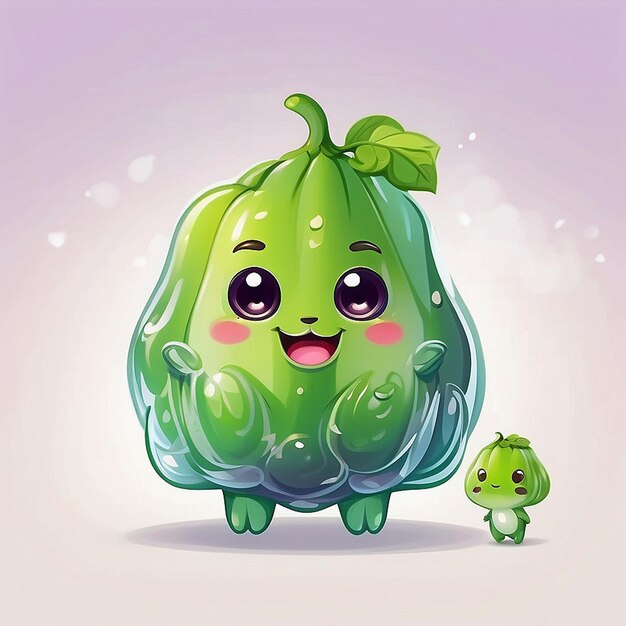 3d schattig chayote personage