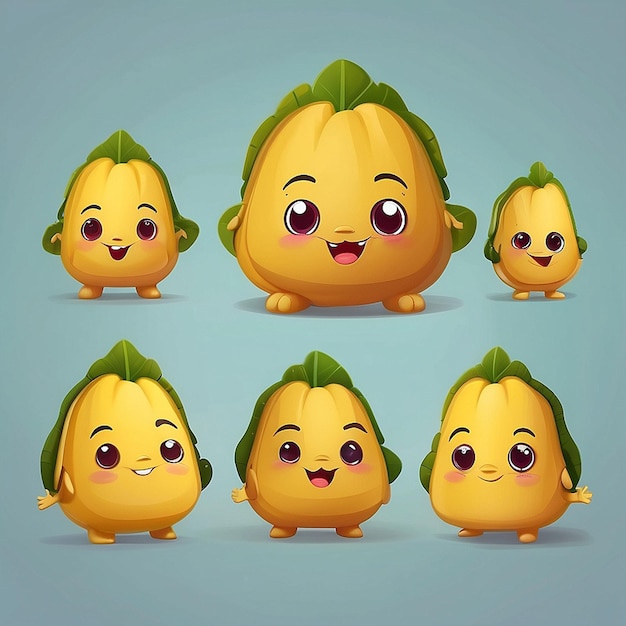 3D schattig jackfruit personage