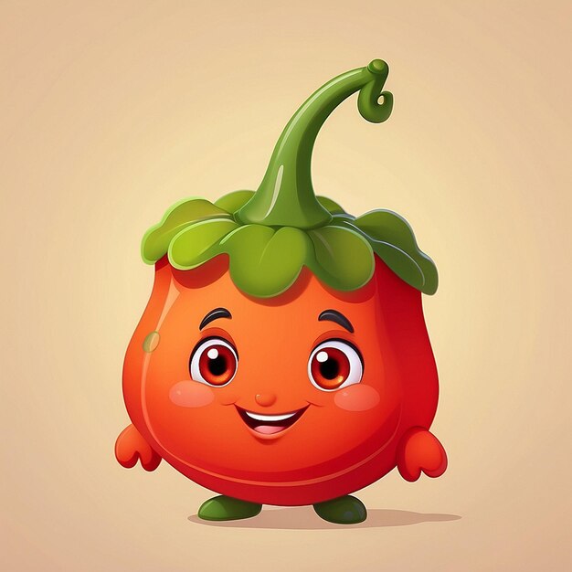 3D schattig paprika personage