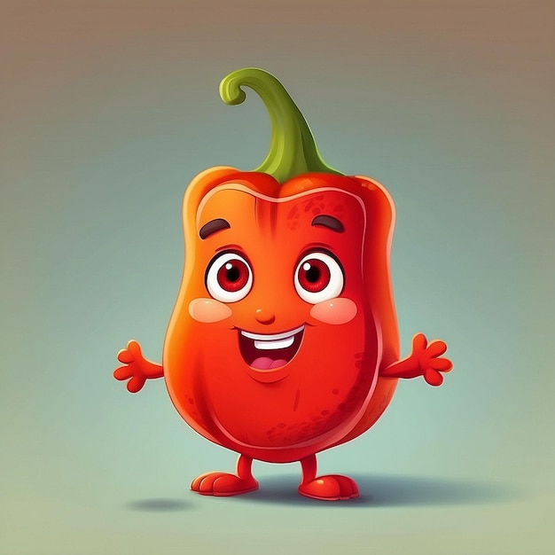 3D schattig paprika personage