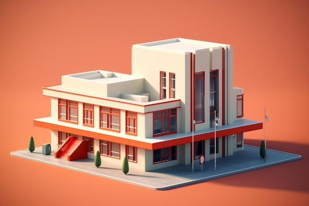 3D school bulding