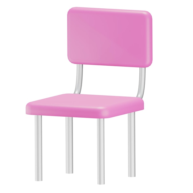 3D School Chair Illustration