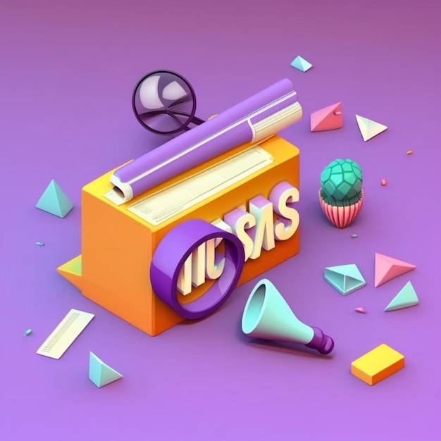 3D school stationary