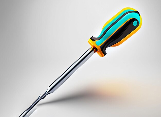 3d screwdriver with white background