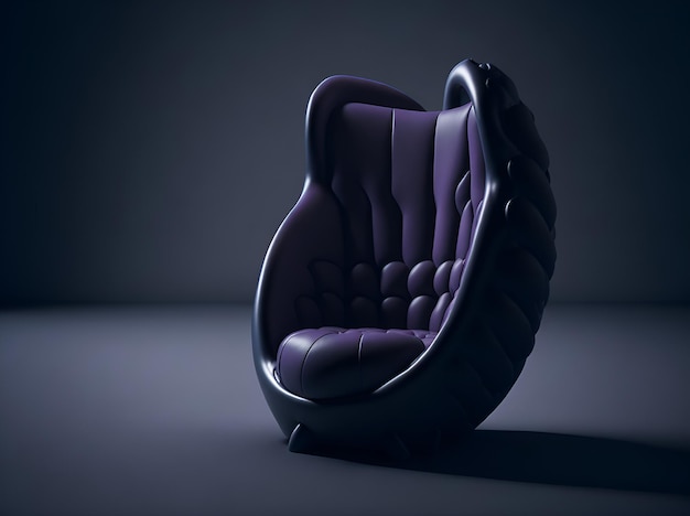 3d seat chair in the shape of a grape created with Generative AI technology