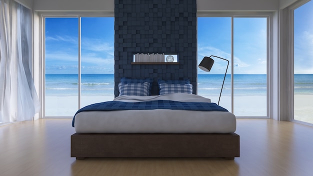 3D seaview bedroom 