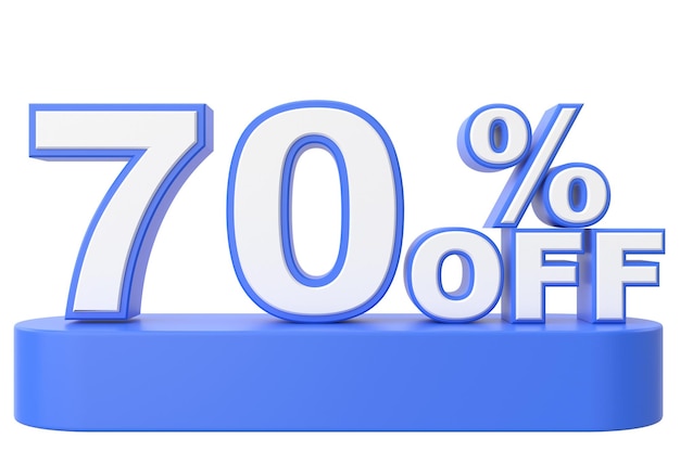 3D seventy percent off 70 off 70 sale