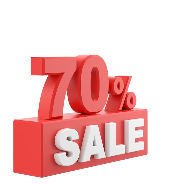 3D seventy percent sale 70 sale Sale banner decoration