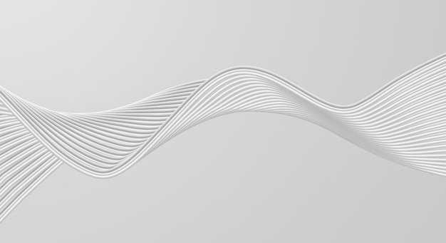 3D затенение серо-белой волнистой линии технической текстуры линии текстуры фона