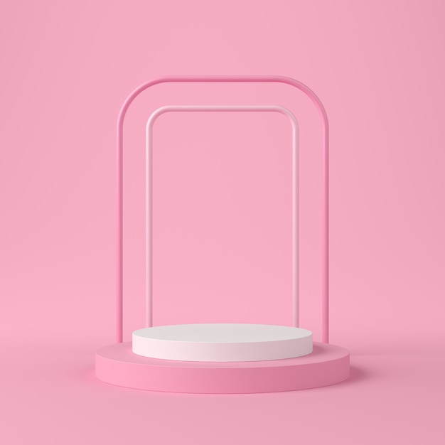 3d shape abstract podium for product display