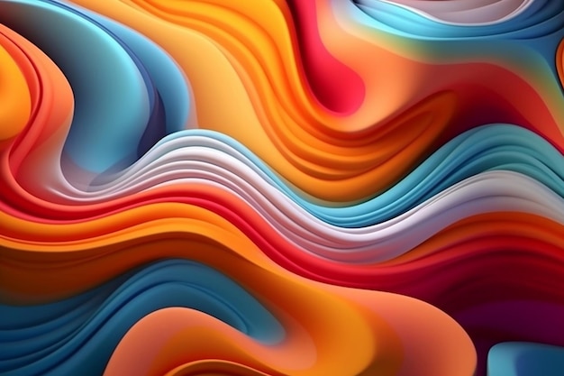 3D Shapes gradient futuristic abstract background